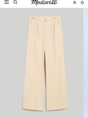 Madewell The Harlow Women’s Light Khaki Wide-Leg Pants Size 2 NWOT